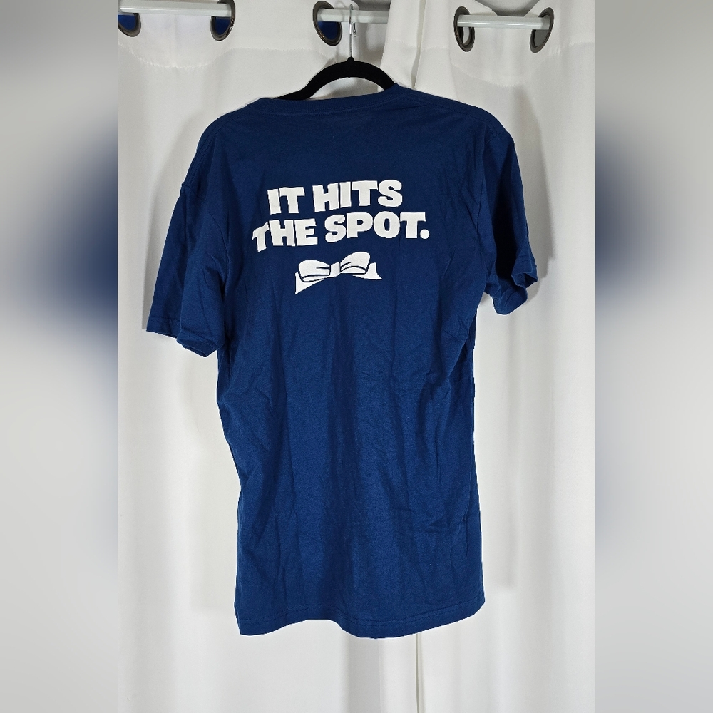 Blue Graphic Cotton Shirt Small